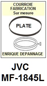 JVC MF1845L MF-1845L <br>Courroie plate d'entrainement tourne-disques (<b>flat belt</b>)<small> 2017 JUIN</small>