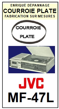 JVC <br>Platine MF47L MF-47L Courroie (flat belt)Tourne-disques <BR><small>sc 2015-03</small>