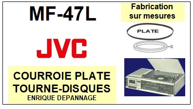 JVC <br>Platine MF47L MF-47L Courroie (flat belt)Tourne-disques <BR><small>sc 2015-03</small>