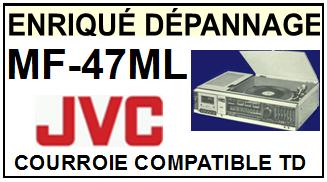 JVC MF47ML MF-47ML <br>Courroie plate d'entrainement tourne-disques (<b>flat belt</b>)<small> 2017 AOUT</small>