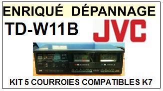 JVC TDW11B TD-W11B kit 5 Courroies Platine K7 <br><small> 2014-03</small>