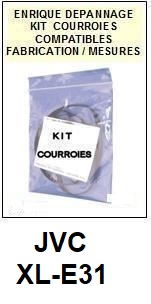 JVC XLE31 XL-E31 <BR>kit 2 Courroies pour platine cd (<b>set belts</b>)<small> 2017 OCTOBRE</small>