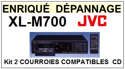 JVC XLM700 XL-M700 <BR>kit 2 Courroies pour platine cd (<b>set belts</b>)<small> 2016-03</small>