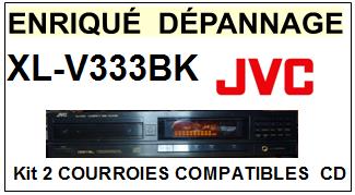 JVC XLV333BK XL-V333BK kit 2 Courroies Platine CD <small> 13-09</small>