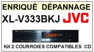 JVC XLV333BKJ XL-V333BKJ kit 2 Courroies Platine CD <small> 13-09</small>