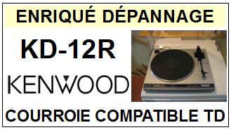 KENWOOD<br> KD12R KD-12R courroie (flat belt) pour tourne-disques <BR><small>a 2015-06</small>