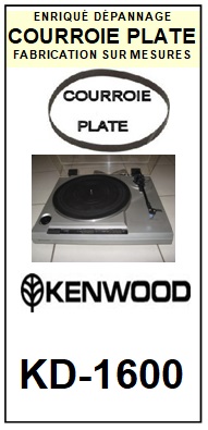 KENWOOD<br> KD1600 KD-1600 courroie (flat belt) pour tourne-disques <BR><small>sc 2015-06</small>