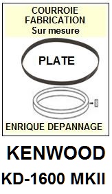 KENWOOD KD1600MKII KD-1600 MKII <br>Courroie plate d'entrainement tourne-disques (<b>flat belt</b>)<small> 2017 MAI</small>