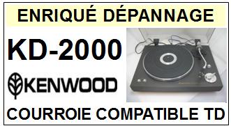 KENWOOD KD2000 KD-2000 <br>courroie pour tourne-disques (flat belt)<small> 2015-10</small>