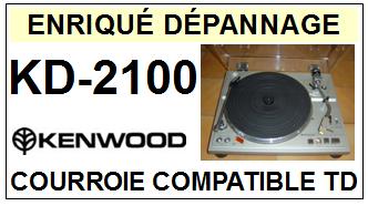 KENWOOD KD2100 KD-2100 <BR>Courroie pour Tourne-disques (flat belt)<small> 2015-10</small>