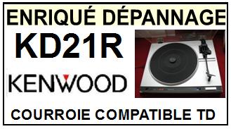 KENWOOD<br> KD21R KD-21R courroie (flat belt) pour tourne-disques<small> 2015-09</small>