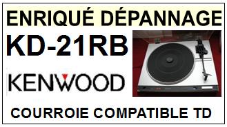 KENWOOD KD21RB KD-21RB <br>courroie d\'entrainement pour tourne-disques (flat belt)<small> 2015-11</small>