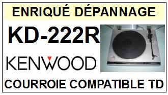 KENWOOD KD222R KD-222R <br>courroie pour tourne-disques (flat belt)<small> 2015-10</small>