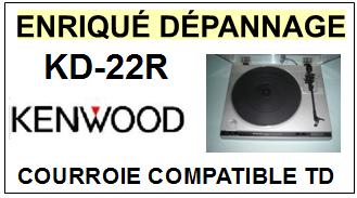 KENWOOD<br> KD22R KD-22R Courroie (flat belt) Tourne-disques <BR><small>a 2015-04</small>