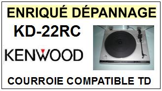 KENWOOD KD22RC KD-22RC Courroie Tourne-disques <BR><small>a 2014-09</small>