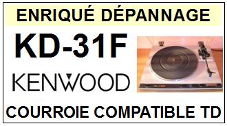 KENWOOD<br> KD31F KD-31F Courroie(flat belt) Tourne-disques<small> 2015-09</small>