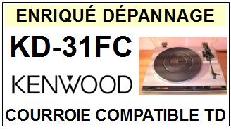 KENWOOD <br>KD31FC KD-31FC Courroie (flat belt) Tourne-disques <BR><small>a 2015-07</small>