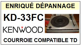 KENWOOD  KD33FC  KD-33FC  Courroie Compatible Tourne-disques