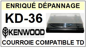 KENWOOD <br>Platine KD36 KD-36 Courroie Tourne-disques <BR><small>sc 2014-11</small>