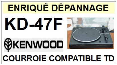 KENWOOD KD47F KD-47F <br>Courroie d\'entrainement pour tourne-disques (flat belt)<small> 2015-10</small>