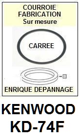 KENWOOD KD74F KD-74F <BR>courroie  pour bras tangentiel (<b>square belt</b>)<SMALL> MARS-2017</small>