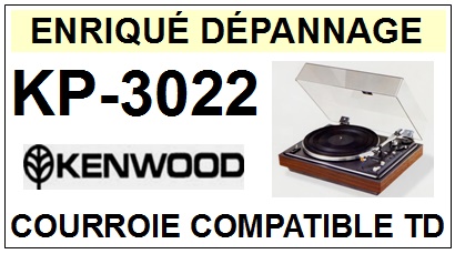 KENWOOD KP3022 KP-3022 <br>Courroie d\'entrainement pour tourne-disques (flat belt)<small> 2015-12</small>
