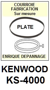 KENWOOD KS4000  <br>Courroie plate d'entrainement tourne-disques (<b>flat belt</b>)<small> mars-2017</small>