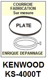 KENWOOD KS4000T  <br>Courroie plate d\'entrainement tourne-disques (<b>flat belt</b>)<small> mars-2017</small>