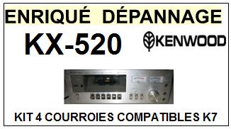 KENWOOD KX520 KX-520 kit 4 Courroies Platine K7 <br><small>a 2014-09</small>