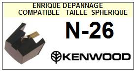 KENWOOD-N26 N-26-POINTES-DE-LECTURE-DIAMANTS-SAPHIRS-COMPATIBLES