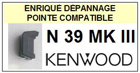 KENWOOD-N39MKIII N39 MKIII MK3-POINTES-DE-LECTURE-DIAMANTS-SAPHIRS-COMPATIBLES