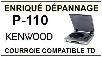 KENWOOD P110 P-110 <br>Courroie plate d\'entrainement tourne-disques (<b>flat belt</b>)<small> 2016-02</small>