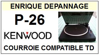 KENWOOD P26 P-26 Courroie Tourne-disques <small>13-07</small>