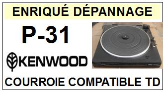 KENWOOD P31 P-31 Courroie Tourne-disques <BR><small>sc 2014-02</small>