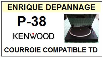 KENWOOD P38 P-38 <br>Courroie Tourne-disques (flat belt)<small> 2015-12</small>