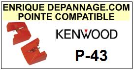 KENWOOD-P43  P-43-POINTES-DE-LECTURE-DIAMANTS-SAPHIRS-COMPATIBLES