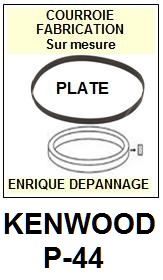 KENWOOD P44 P-44 <br>Courroie plate d'entrainement tourne-disques (<b>flat belt</b>)<small> AVRIL 2017</small>
