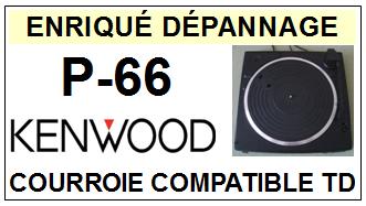 KENWOOD<br> P66 P-66 courroie (flat belt) pour tourne-disques<small> 2015-09</small>