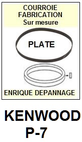 KENWOOD P7 P-7 <br>Courroie plate d'entrainement tourne-disques (<b>flat belt</b>)<small> 2017 JUIN</small>