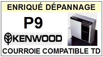 KENWOOD P9 <br>courroie plate d\'entrainement tourne-disques (<b>flat belt</b>)<small> 2016-01</small>
