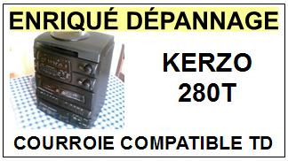 KERZO 280T  <br>Courroie plate d'entrainement tourne-disques (<b>flat belt</b>)<small> mars-2017</small>