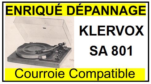 KLERVOX SA801 Courroie compatible TOURNE-DISQUES KLERVOX