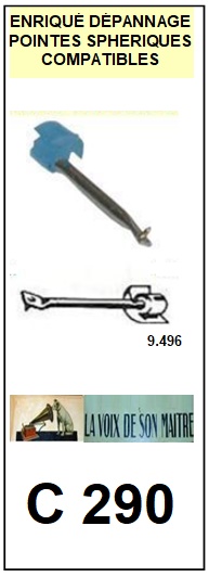 LA VOIX DE SON MAITRE-C290-POINTES-DE-LECTURE-DIAMANTS-SAPHIRS-COMPATIBLES