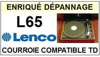 LENCO L65 L-65 Courroie Tourne-disques <small>13-11</small>