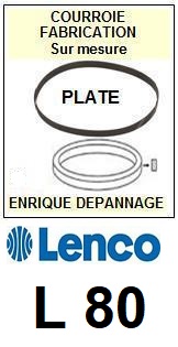 LENCO L80 <br>courroie d\'entrainement pour tourne-disques  (flat belt)<small> 2015-11</small>