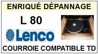 LENCO L80 <br>courroie d\'entrainement pour tourne-disques  (flat belt)<small> 2015-11</small>