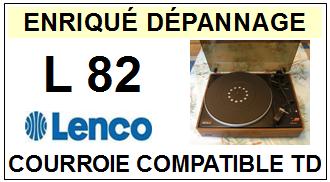 LENCO<br> L82 courroie (flat belt) pour tourne-disques <BR><small>sce 2015-02</small>