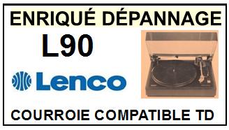 LENCO L90 <br>Courroie d\'entrainement pour Tourne-disques (flat belt)<small> 2015-12</small>
