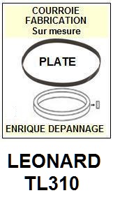 LEONARD TL310  <br>Courroie plate d'entrainement tourne-disques (<b>flat belt</b>)<small> 2017-01</small>