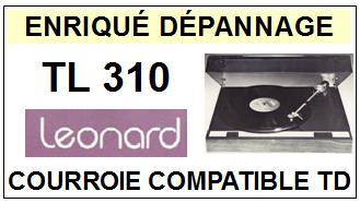 LEONARD TL310  <br>Courroie plate d'entrainement tourne-disques (<b>flat belt</b>)<small> 2017-01</small>
